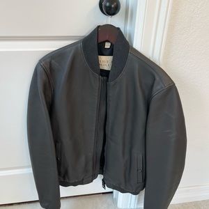 Burberry Brown Leather Bomber M